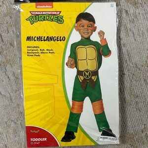 Nickelodeon TMNT Michelangelo Green and Orange Kids Costume